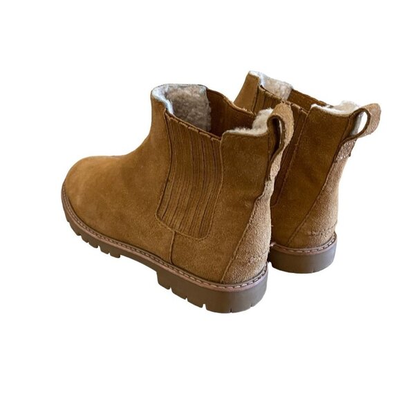 Madewell Size 8.5 The Carlin Shearling Chelsea Boot Ankle Boot Suede Rugged - Picture 14 of 14